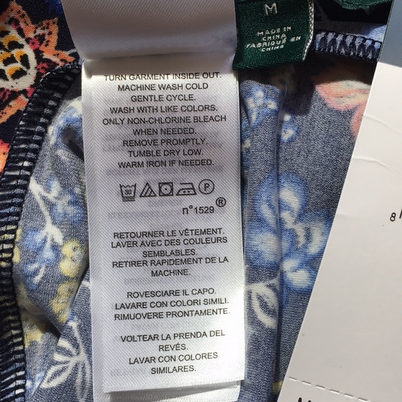 NWT LAUREN Ralph Lauren Floral Print Shift Dress - Picture 12 of 12